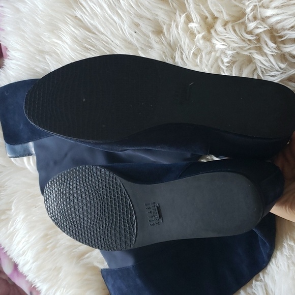 Stuart Weitzman women's blue leather suede knee high boots size 36 - Picture 6 of 8